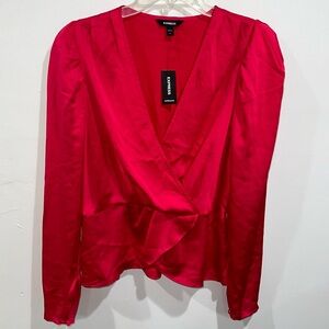 Fuchsia peplum blouse